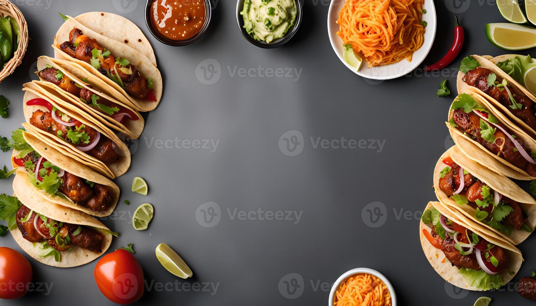 Delicious Tacos with Toppings and Sides photo
