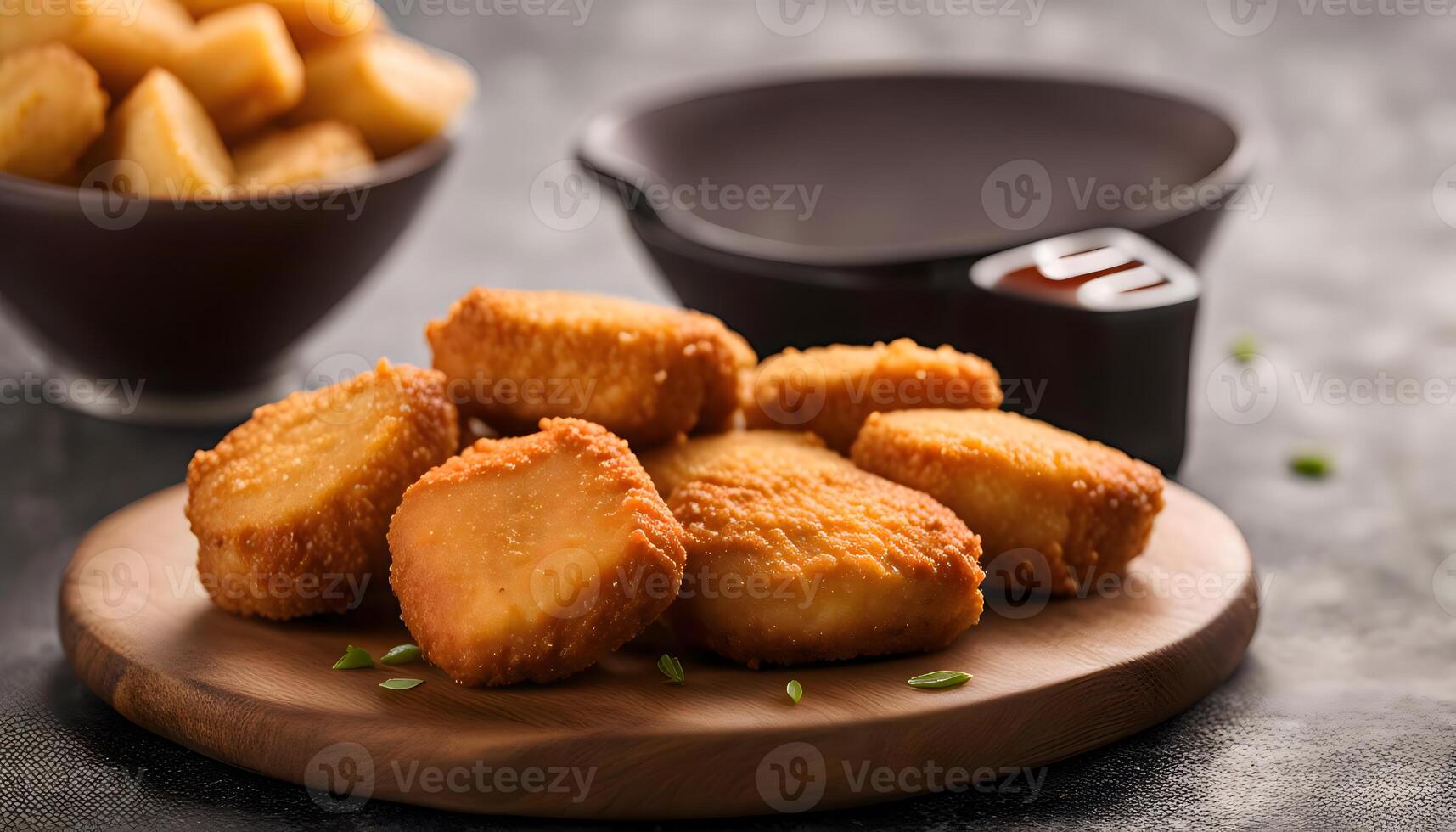 Crispy Chicken Nuggets with Sauce photo