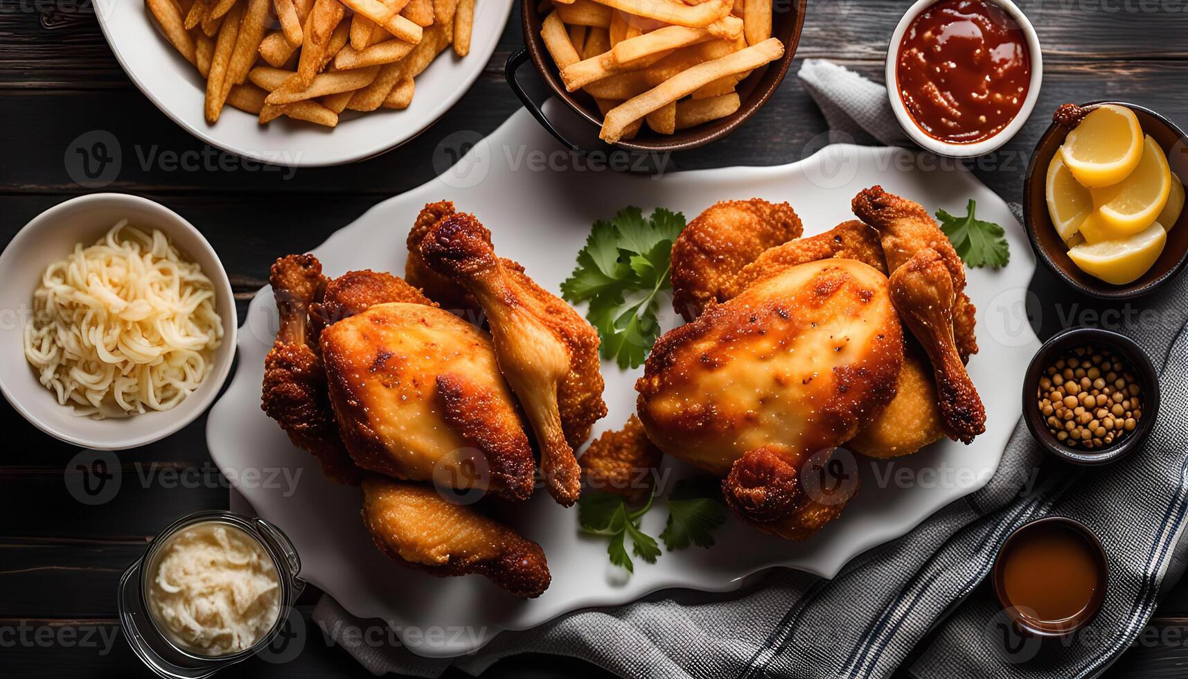Crispy Roasted Chicken with Sides photo