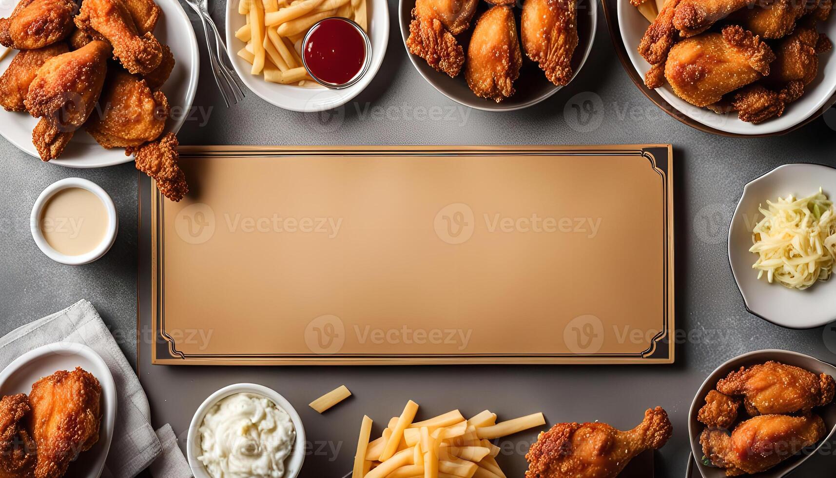 Fried Chicken with a Side of Fries photo