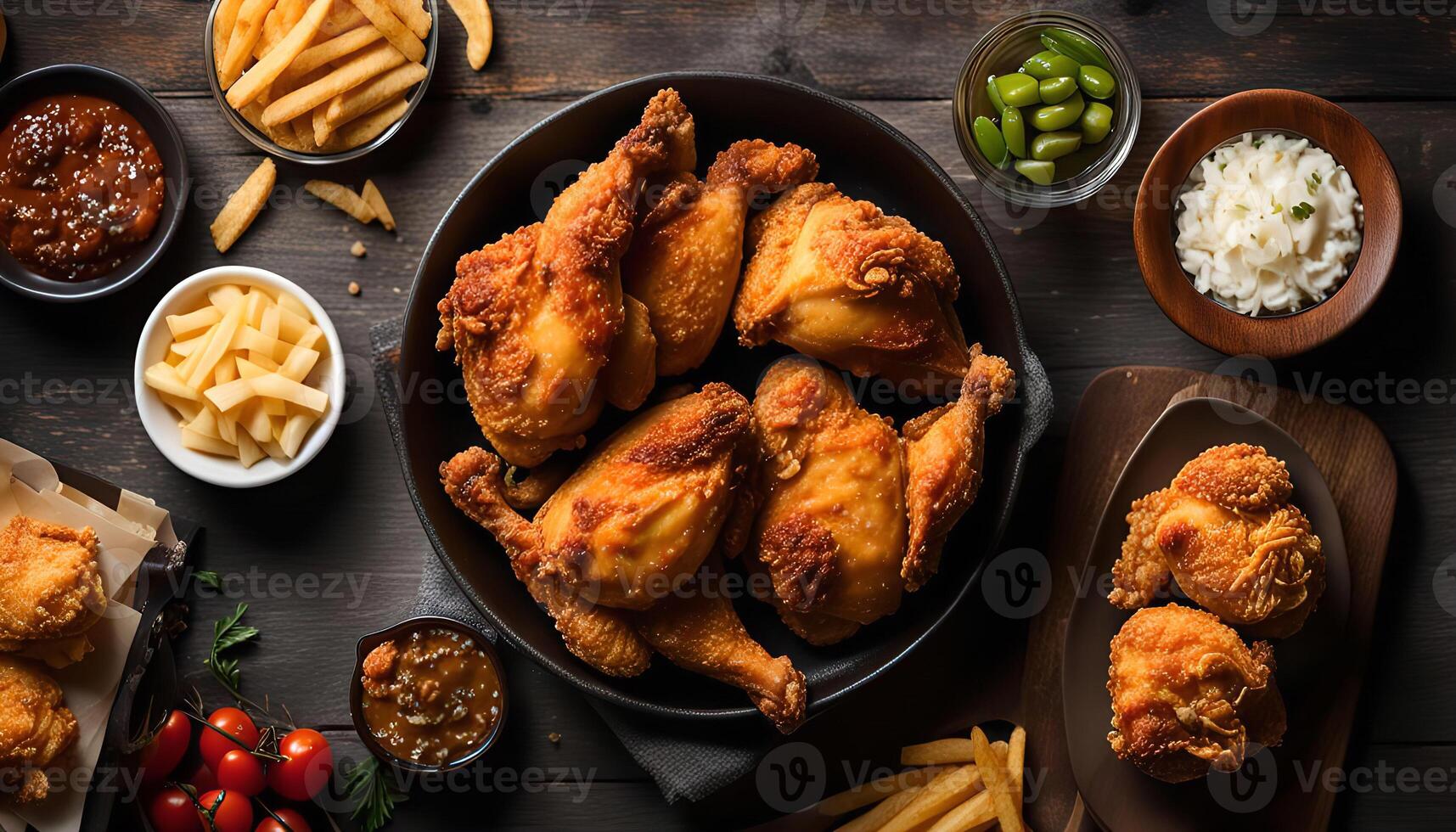 Crispy Fried Chicken with Sides photo