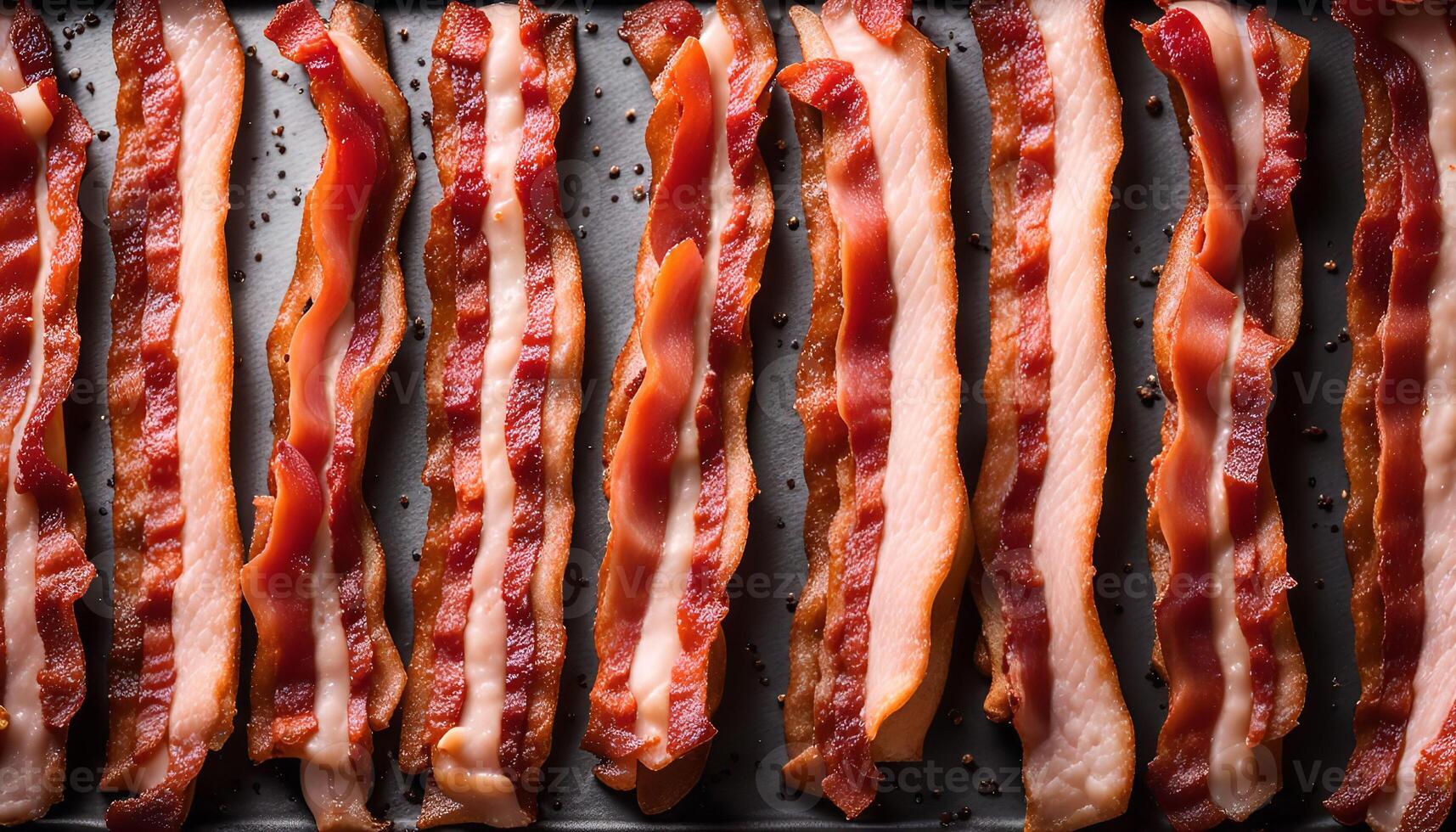 Crispy Bacon Strips on a Baking Sheet photo