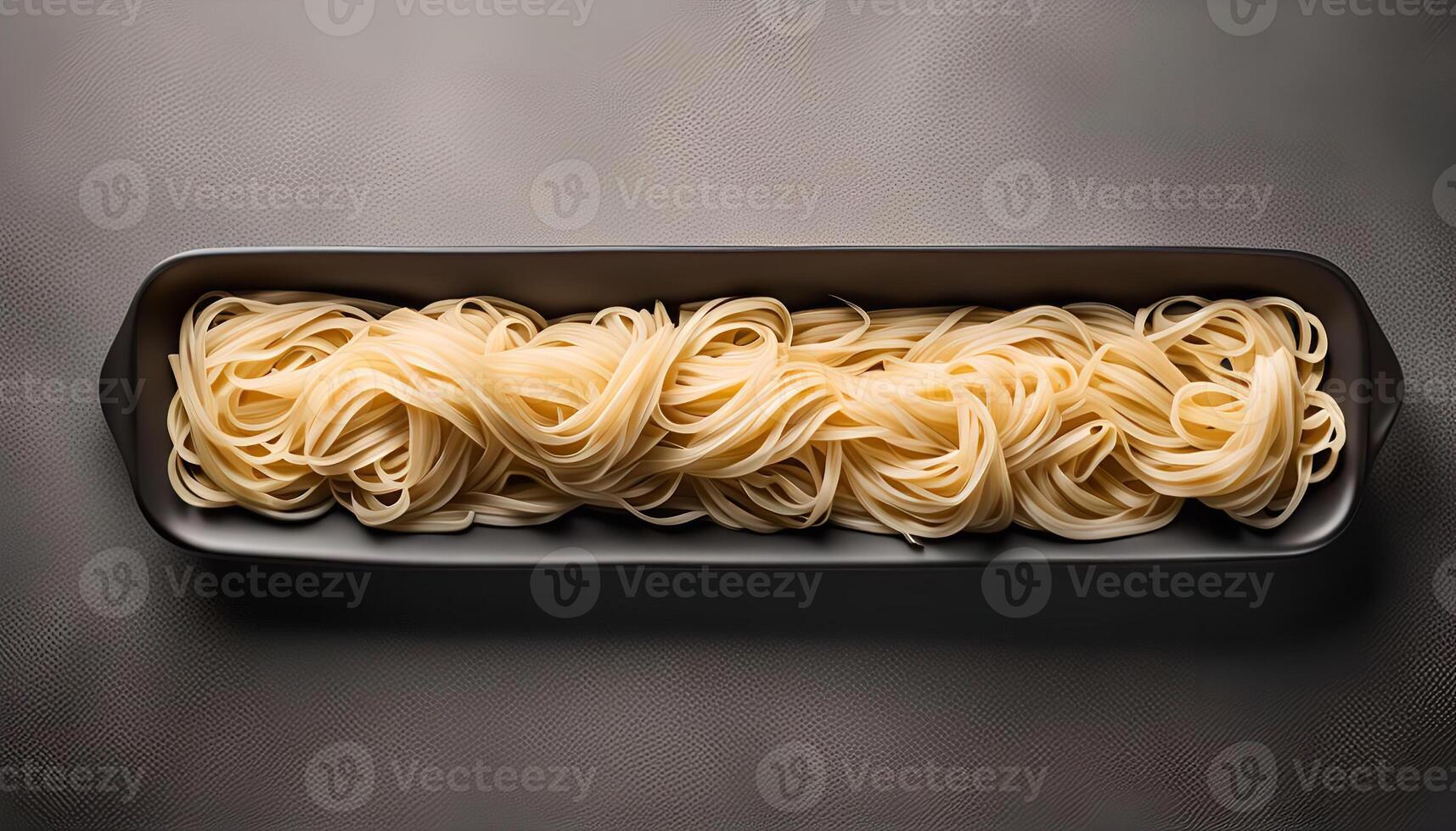 Spaghetti in a Black Dish photo