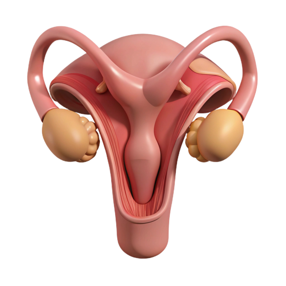 3D Model of the Female Reproductive System png