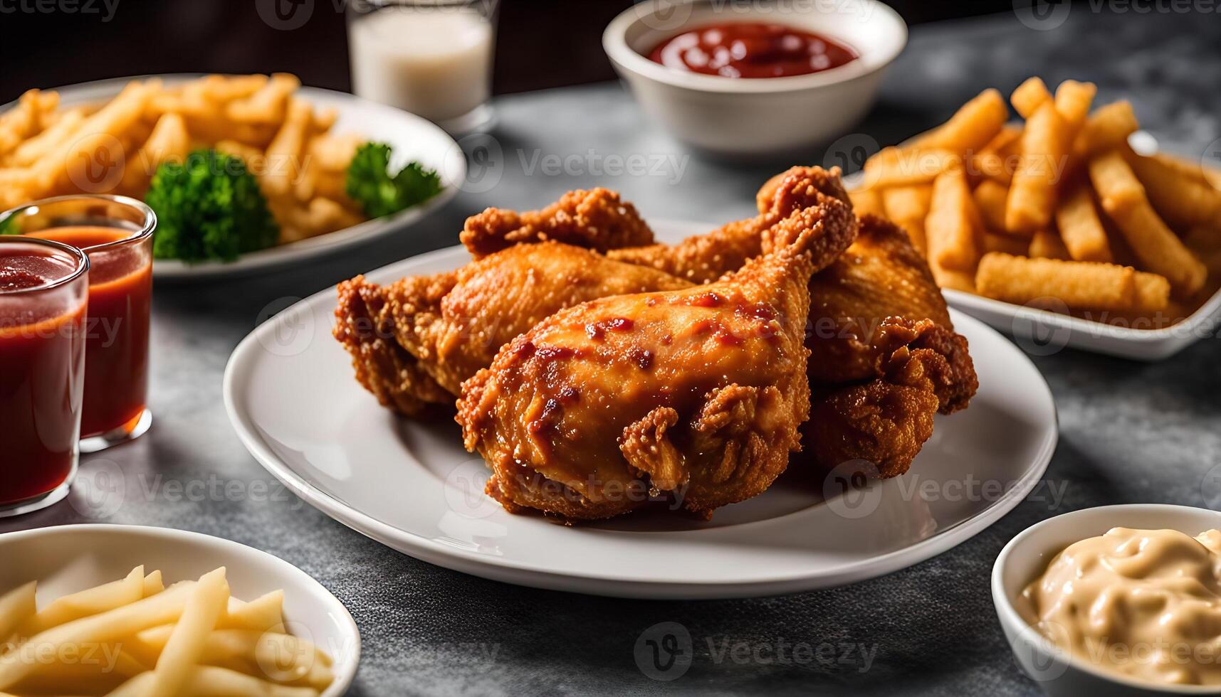 Crispy Fried Chicken with Sides photo