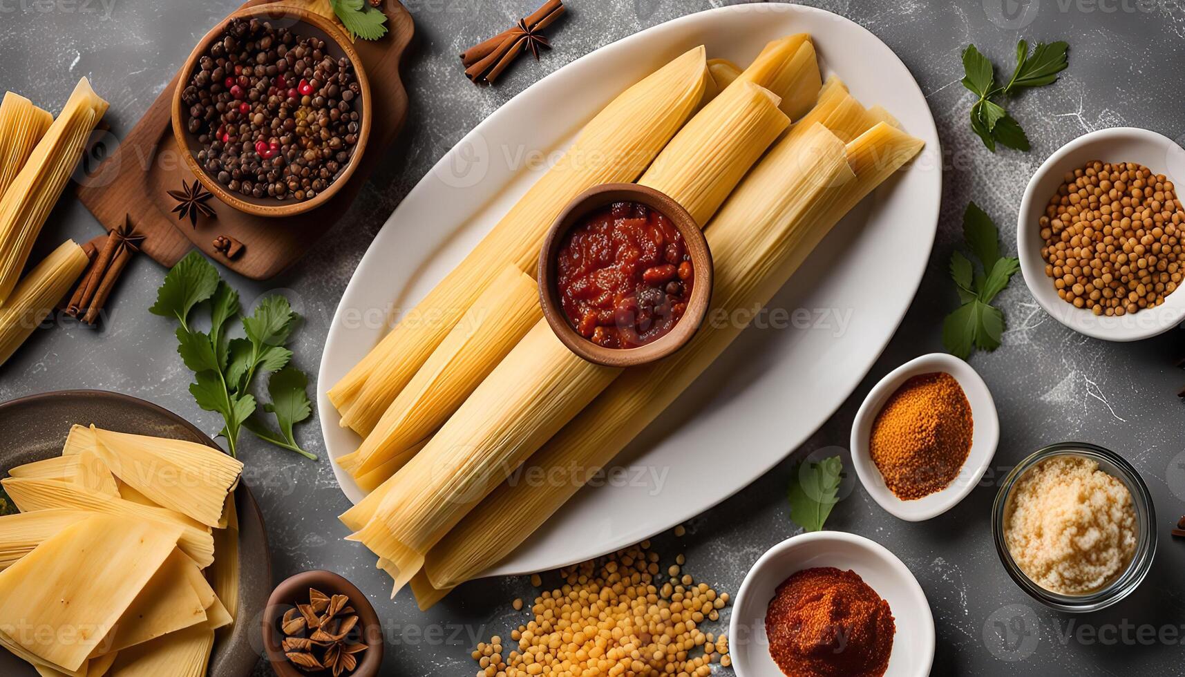 Corn Husk Tamales Ingredients photo
