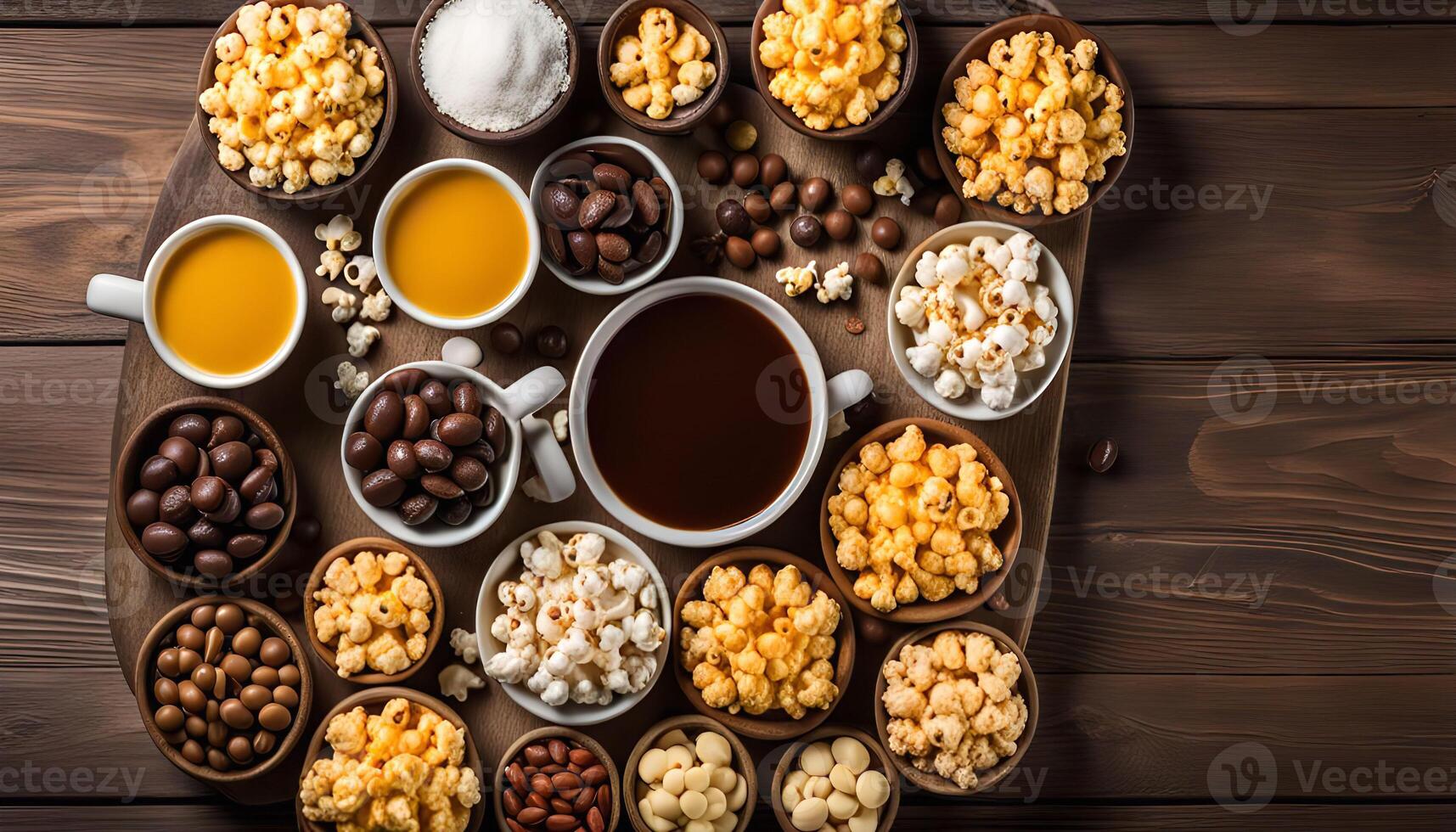 Popcorn, Coffee, and Chocolate Treats photo