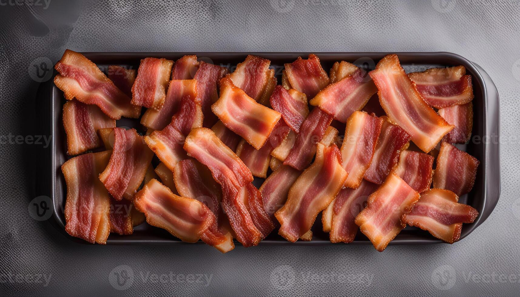 Crispy Bacon Strips in a Tray photo