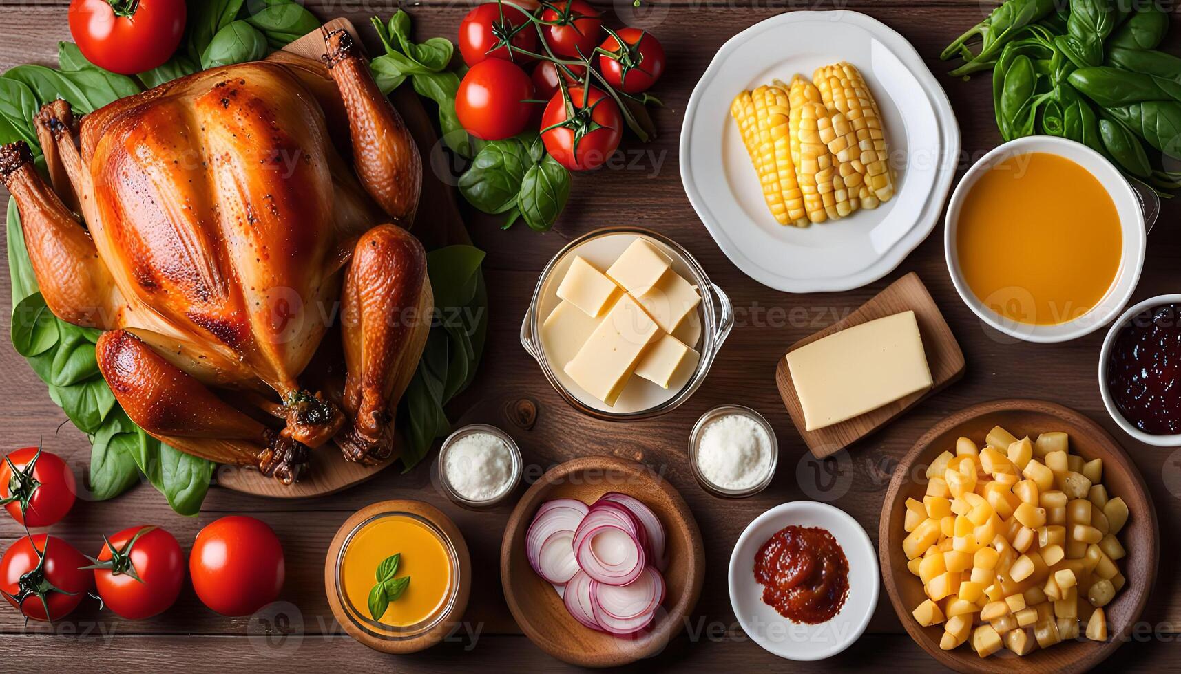 Thanksgiving Feast A Rustic Table Spread photo