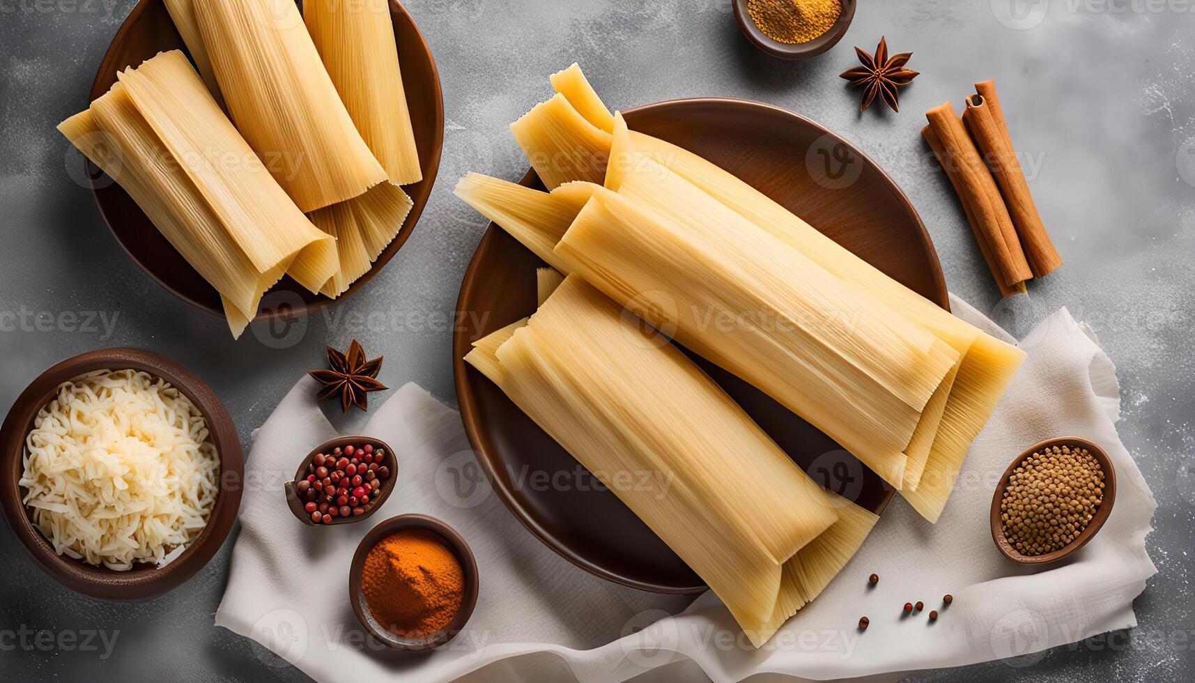 Tamales Preparation with Ingredients photo