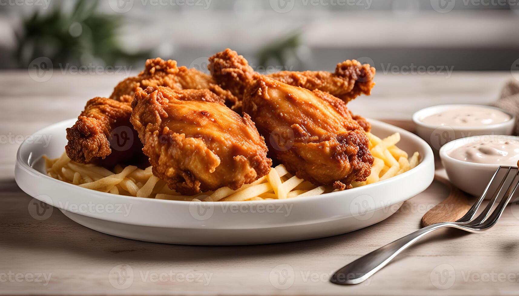 Crispy Fried Chicken and French Fries photo