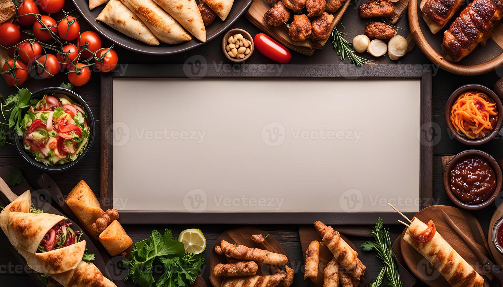 Appetizers and Snacks Arrangement for a Delicious Feast photo
