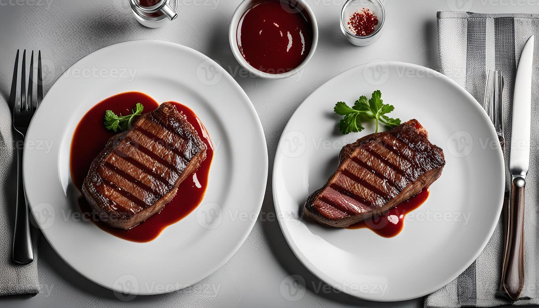 Grilled Steak Dinner Plate photo