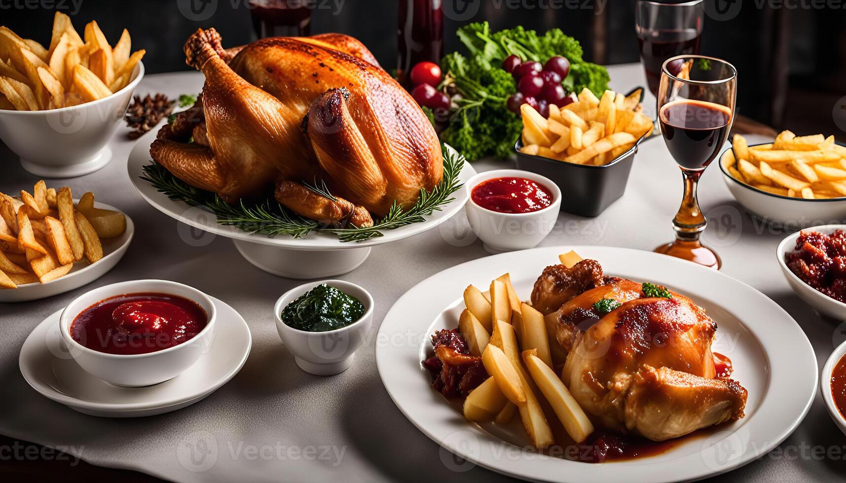 Delicious Roasted Chicken Dinner photo