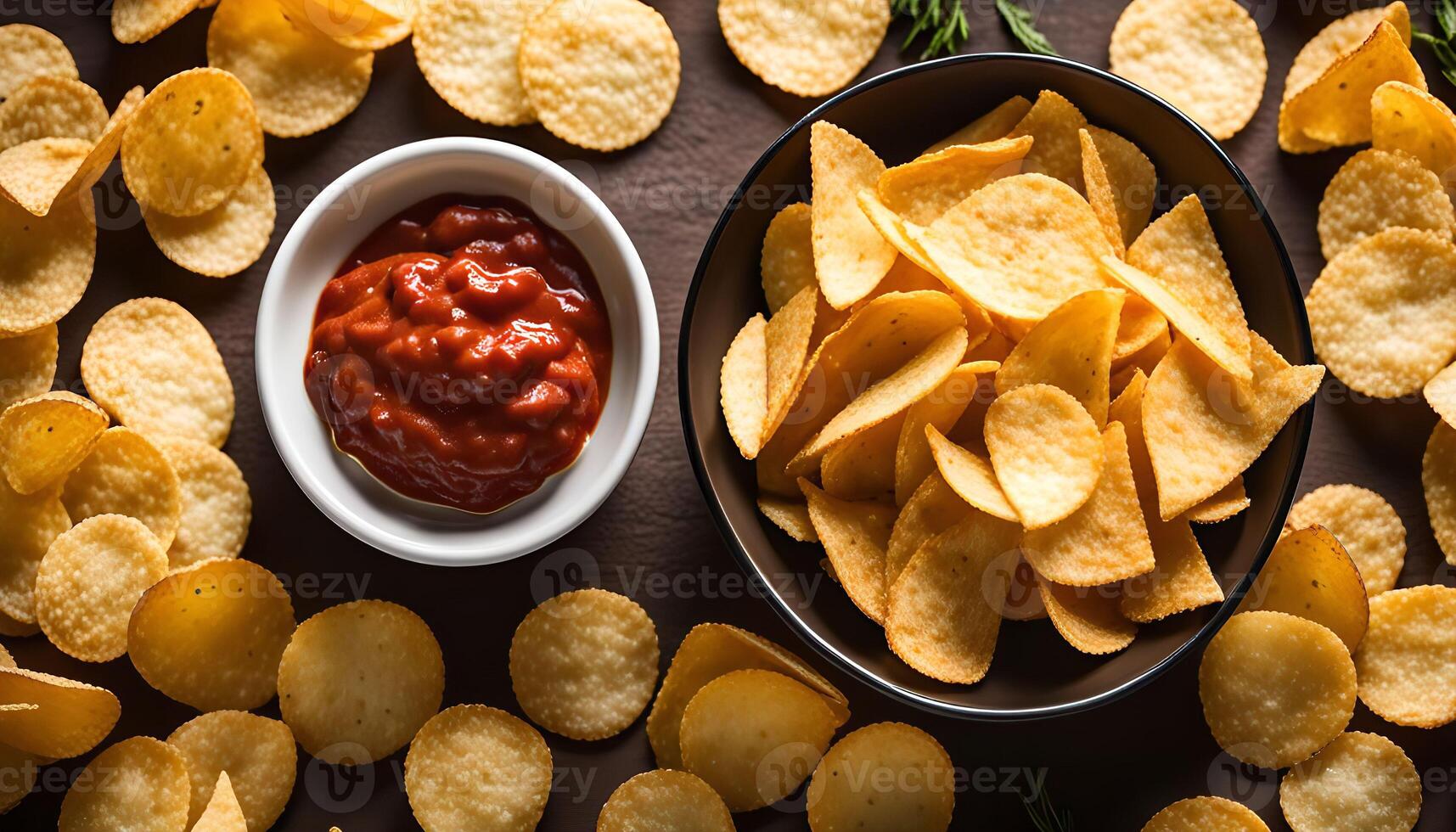 Crispy Tortilla Chips with Spicy Salsa photo