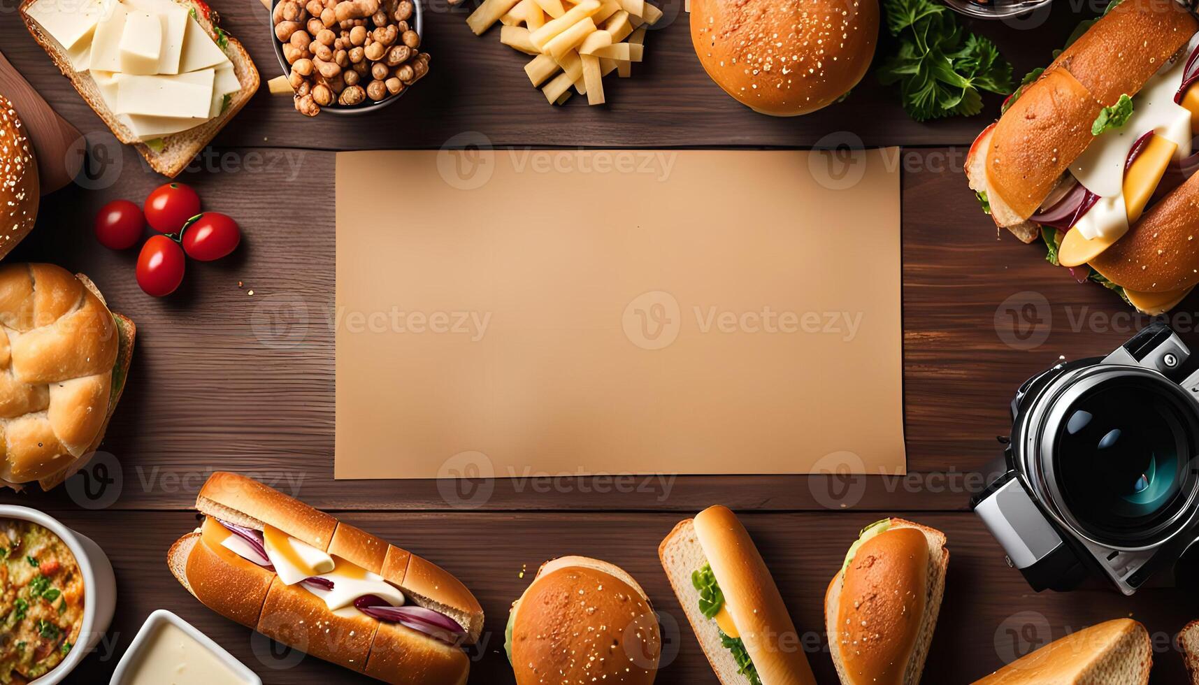 Fast Food Photography Set with Camera photo