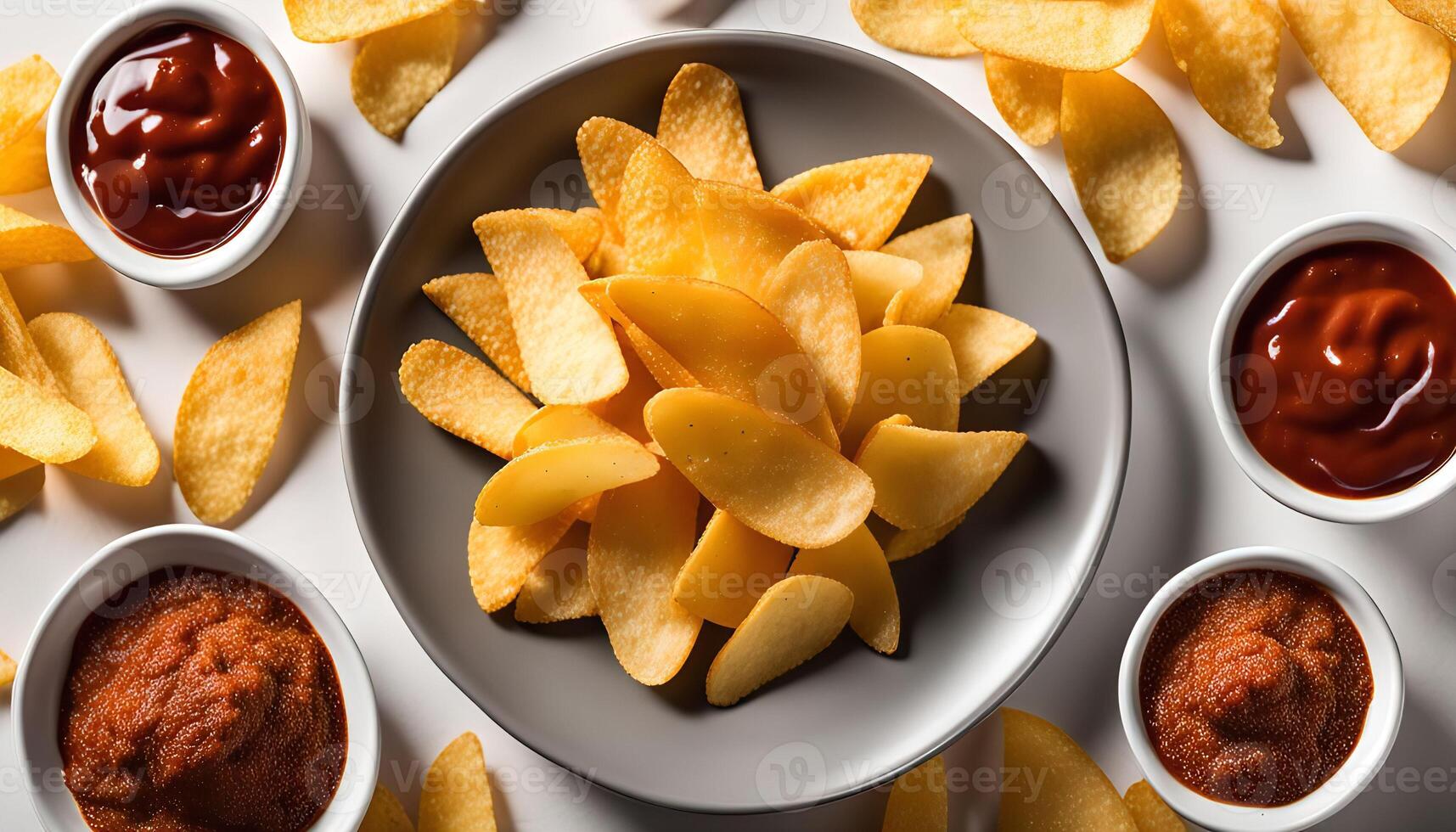 Potato Chips with Red Sauce photo