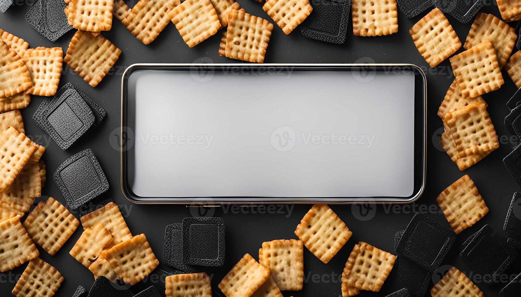 Smartphone Mockup with Cookies photo