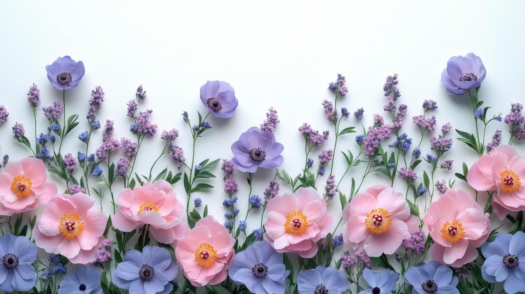 Colorful floral arrangement showcasing various blooms on a white background photo