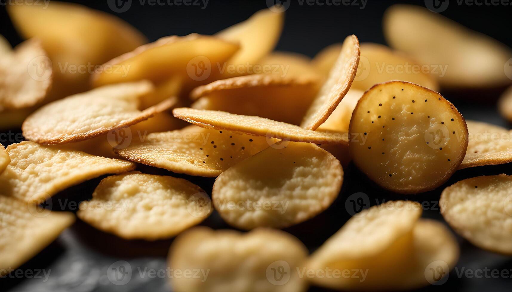 Close up of a Pile of Crispy Crackers photo