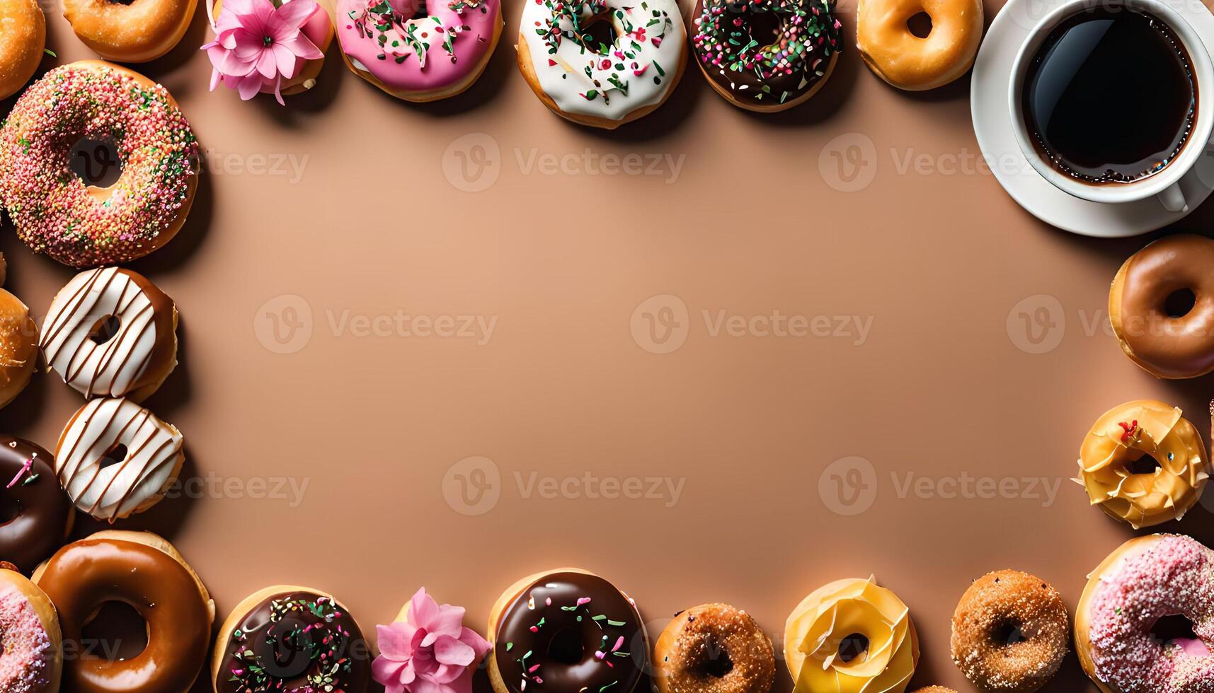 Donuts and Coffee Frame photo
