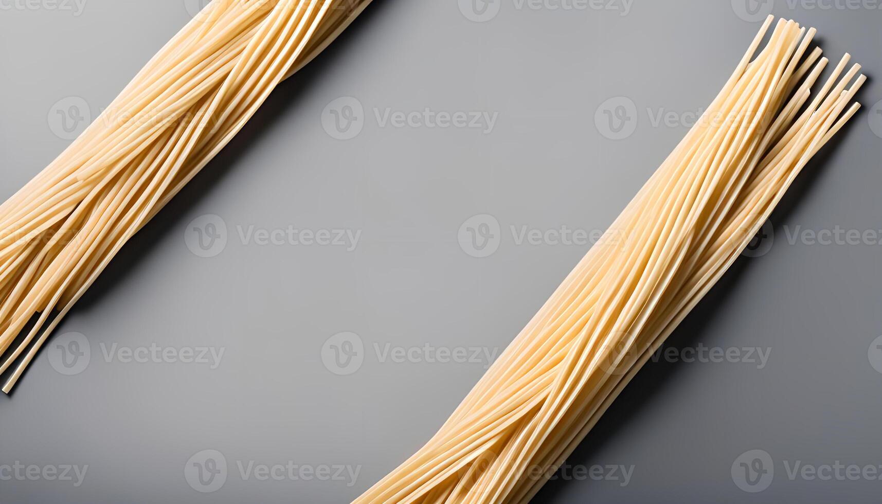 Spaghetti on Grey Background photo