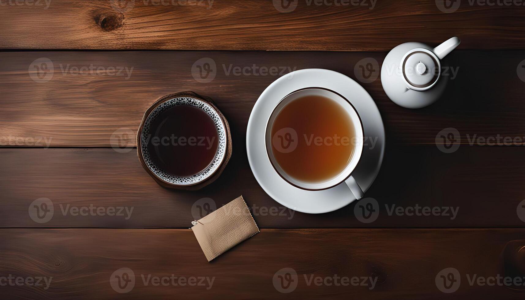 A Cup of Tea on a Wooden Table photo