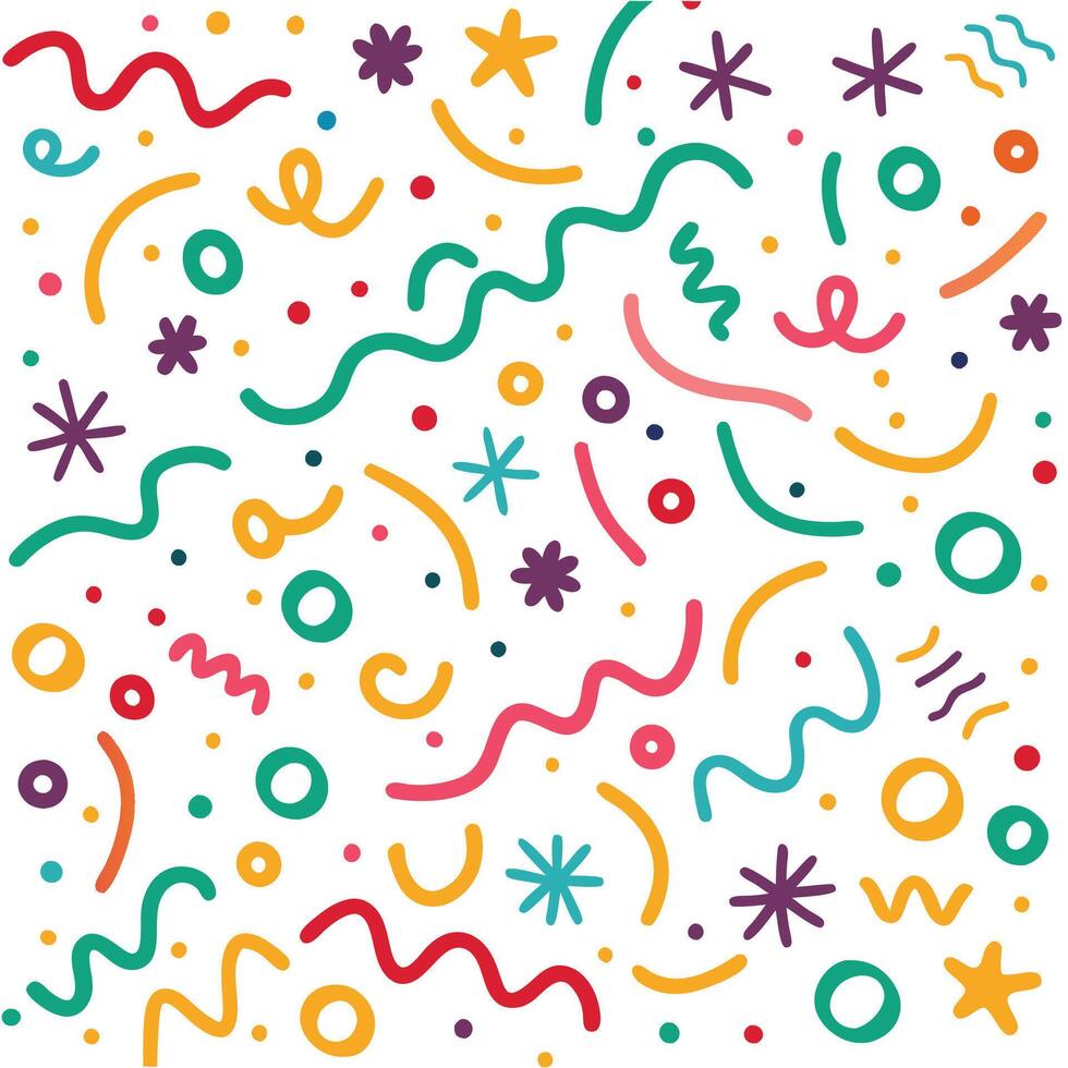 a colorful pattern with many different shapes and colors vector