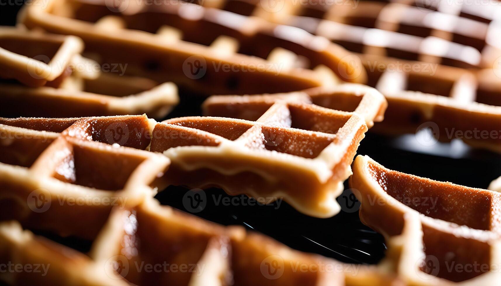 Close Up of Delicious Waffles photo