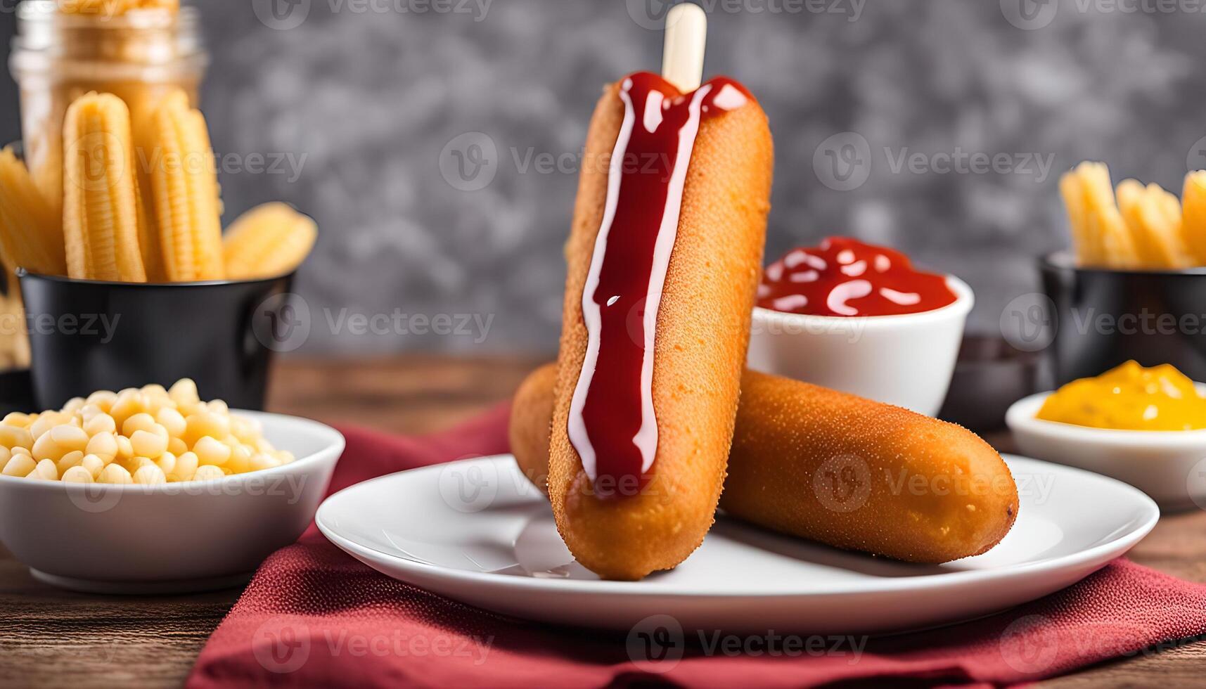 Delicious Corn Dog Treat photo