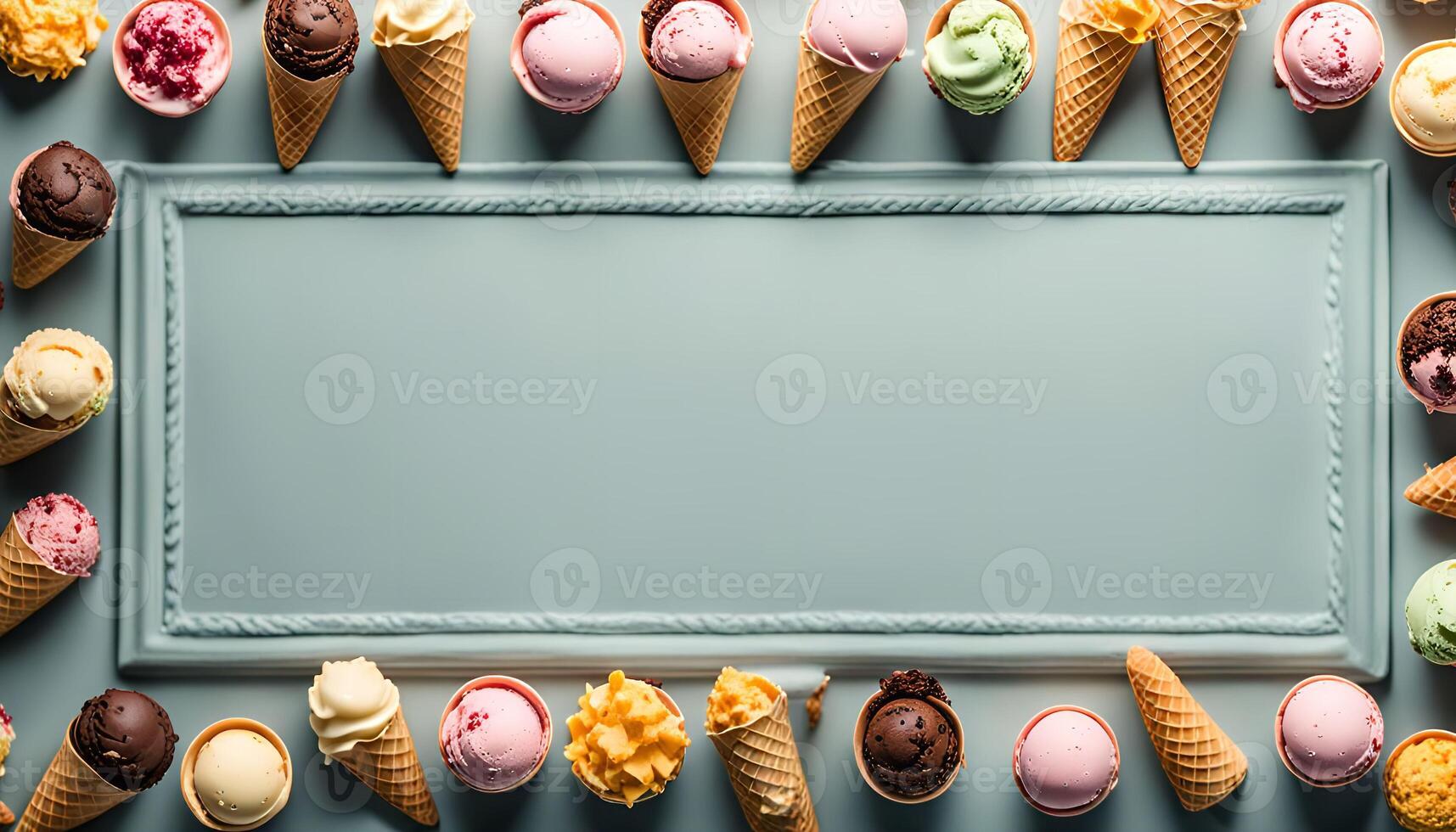 Ice Cream Cones Border photo