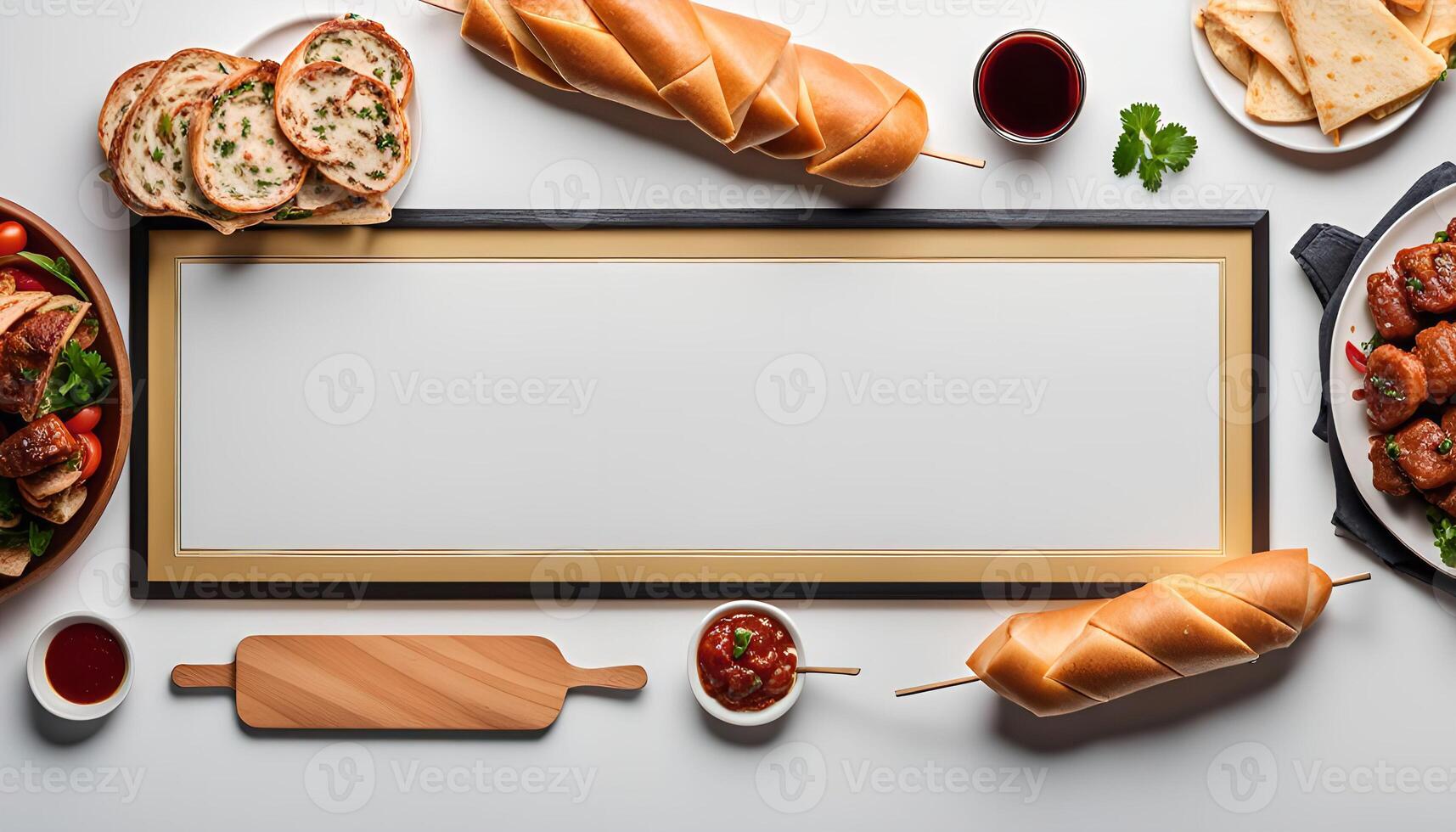 Food Photography with Empty Frame photo