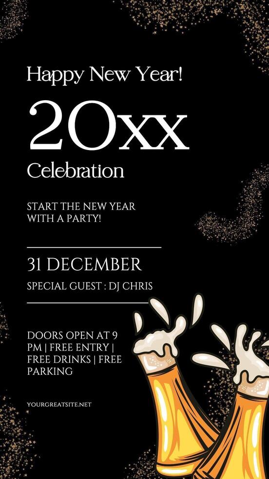 Instagram Story - New Year Party Invitation template