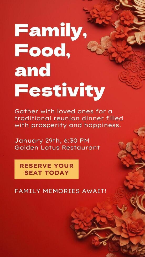 Chinese New Year Event Invitation template