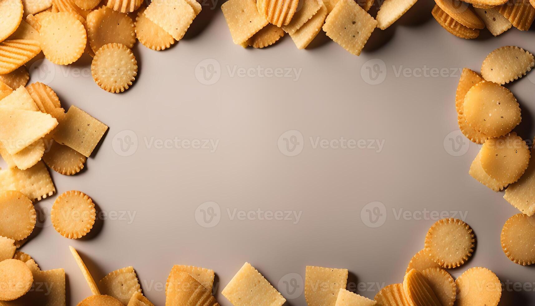 Assortment of Crispy Crackers photo