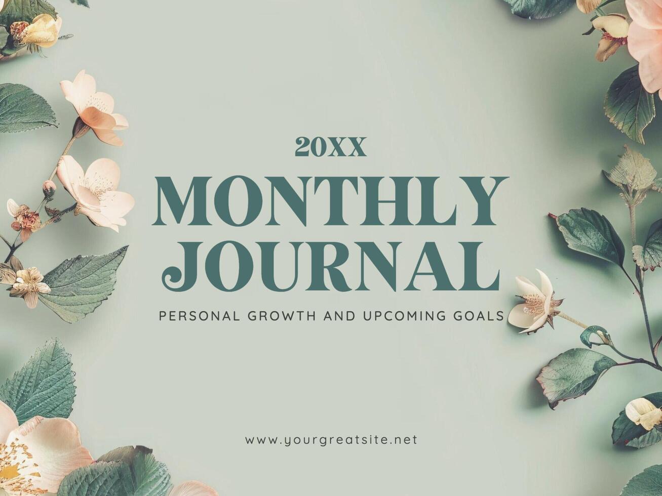 Floral Monthly Journal Template 54295905 Template Floral Monthly Journal Template 54295905 Template