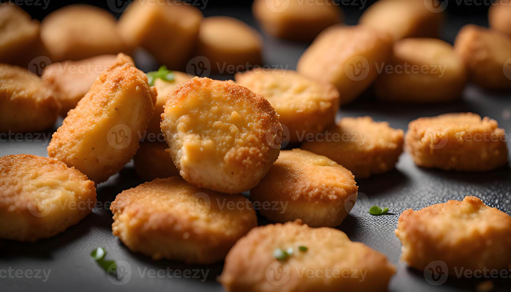 Close Up of Crispy Golden Chicken Nuggets photo