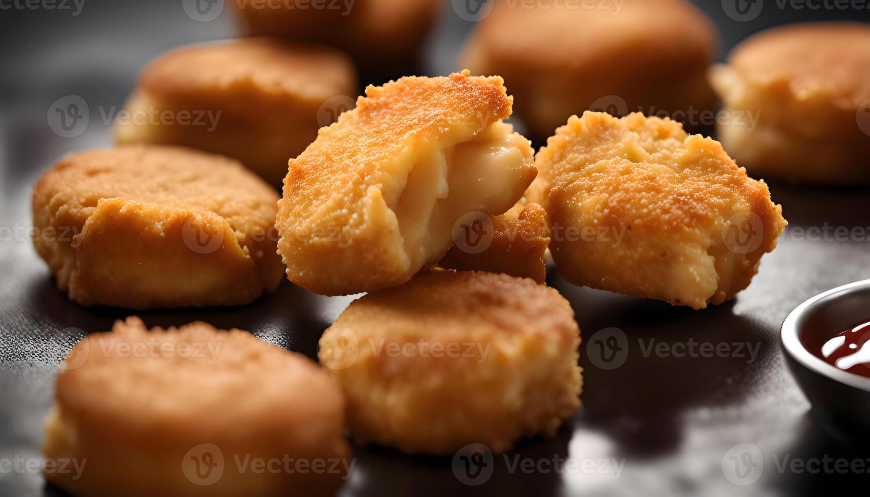 Golden Fried Cheese Nuggets on a Plate photo