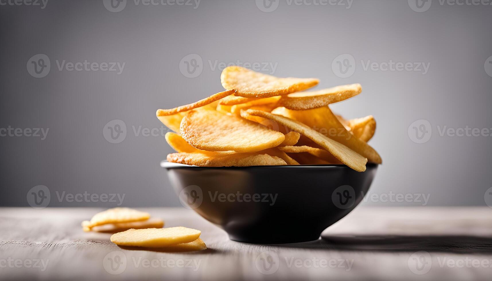 Crispy Potato Chips in a Bowl photo