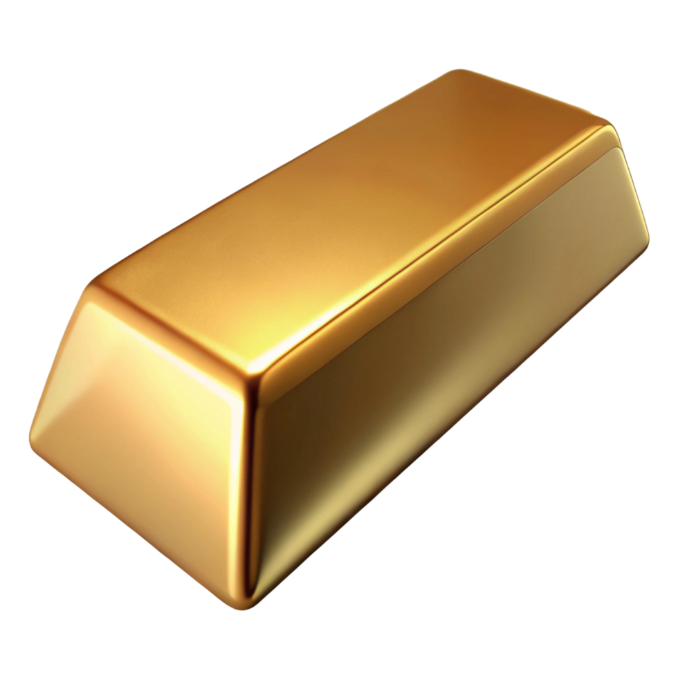 Shiny Gold Bar on transparent Background png