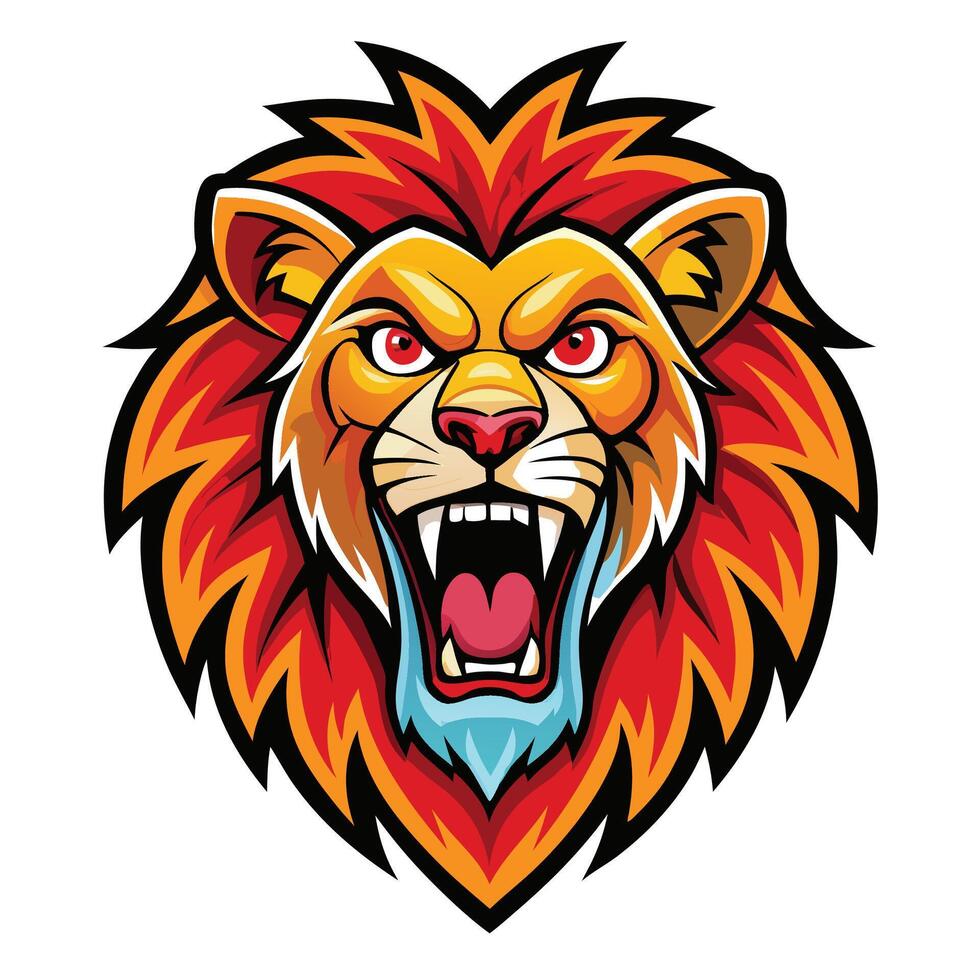 lion head mascot mascot vector