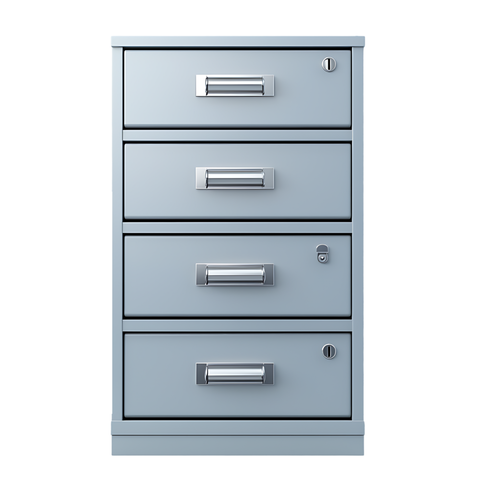 Four-Drawer File Cabinet png