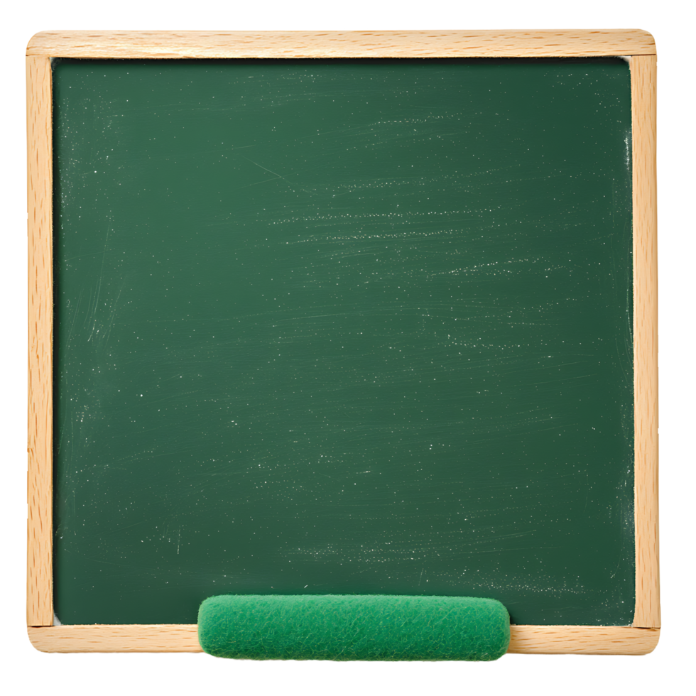 Green Chalkboard with Wooden Frame png