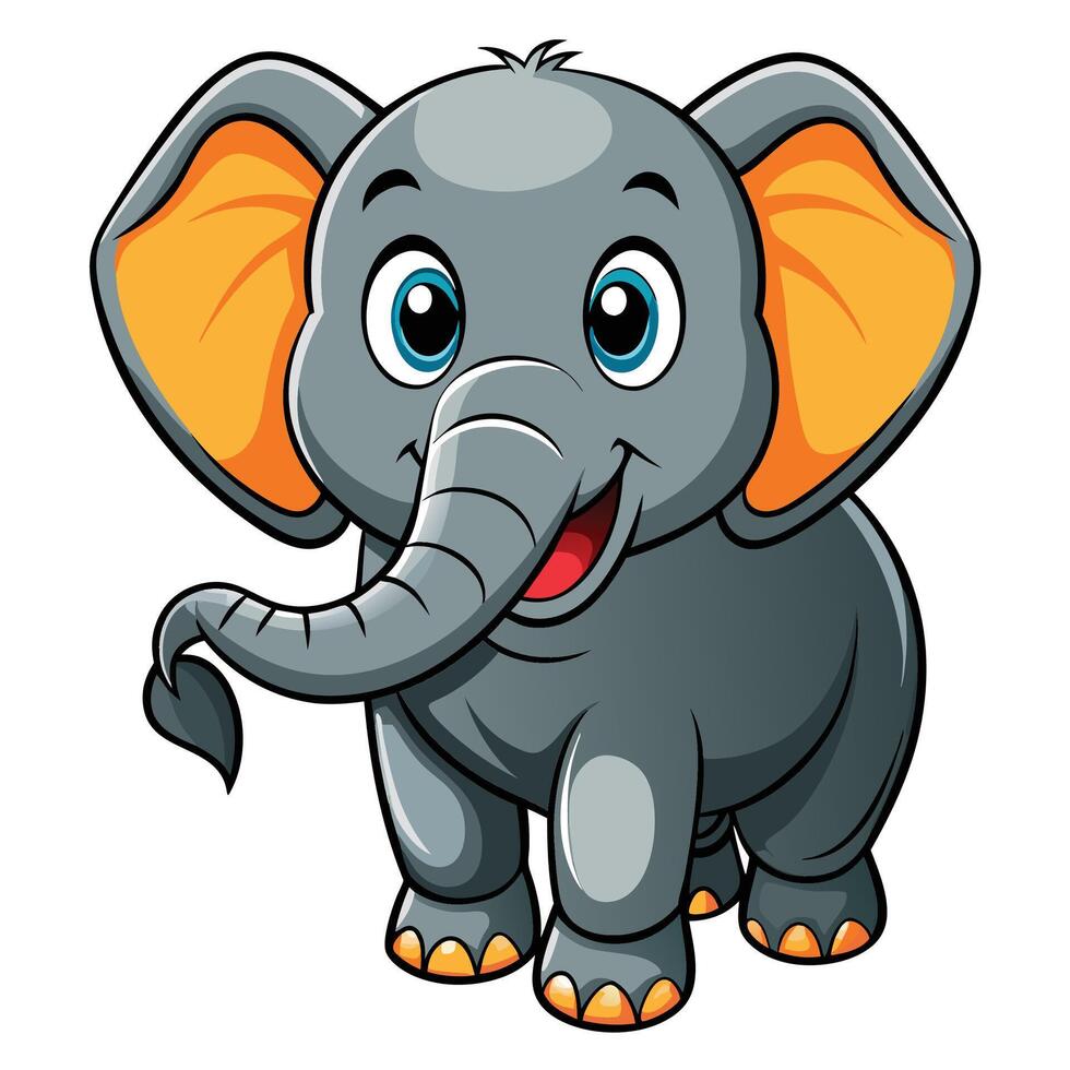 cartoon elephant illustration vector