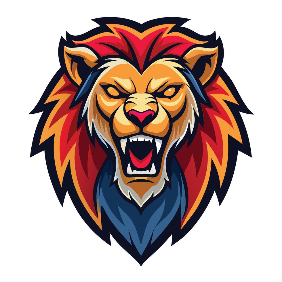 lion head mascot mascot head illustration vector