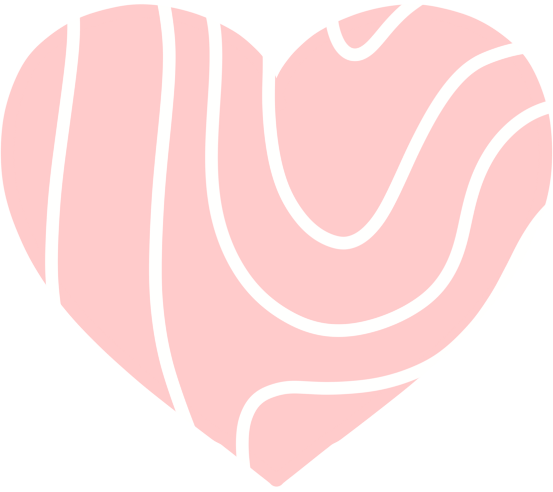 Pastel blue heart shaped with white swirl line png
