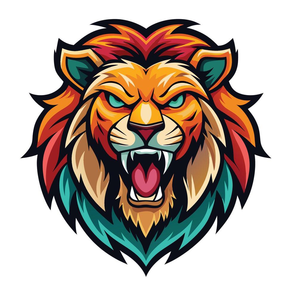 lion head mascot mascot head illustration vector