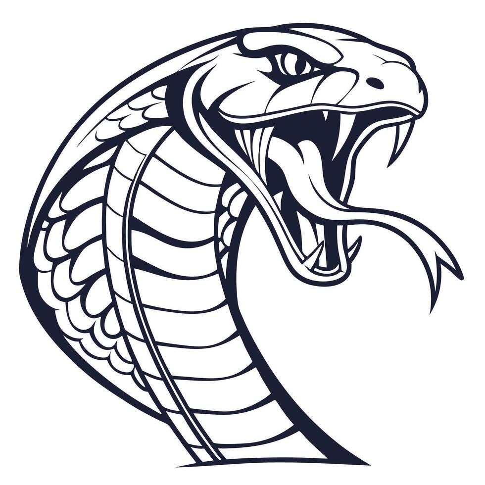 cobra head logo design vector