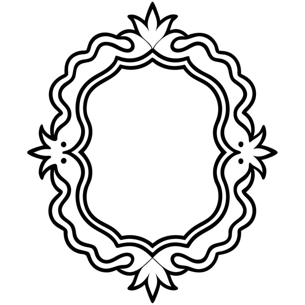a black and white drawing of a frame vector