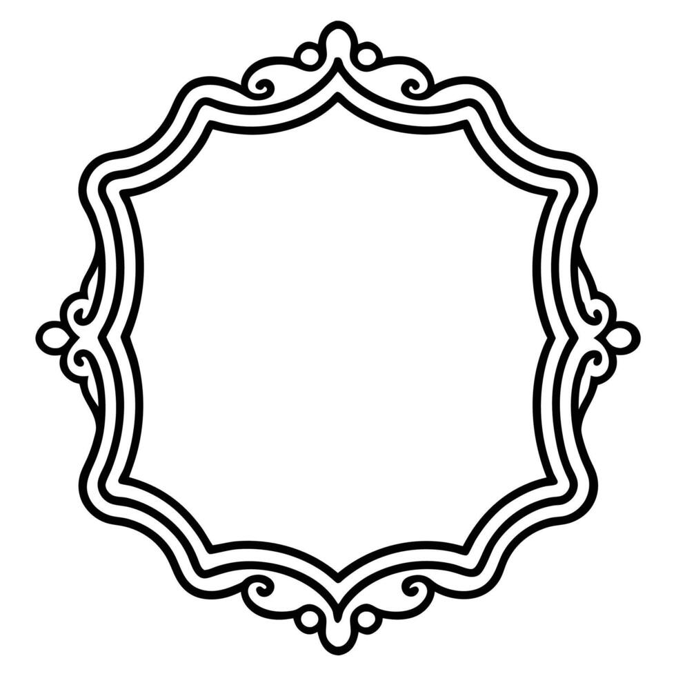 a black and white drawing of a frame vector